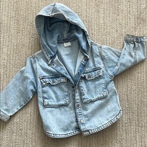 Zara Kids Denim Hooded Jacket, 2-3Y